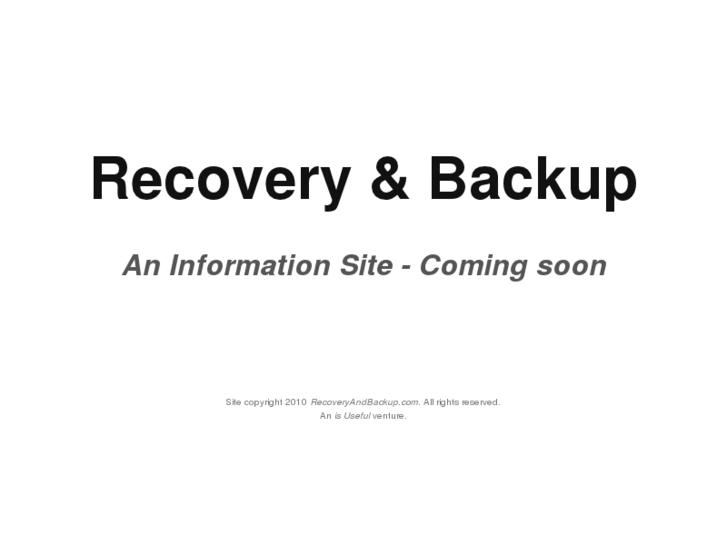 www.recoveryandbackup.com