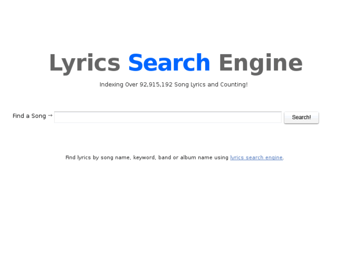 www.lyricssearchengine.org