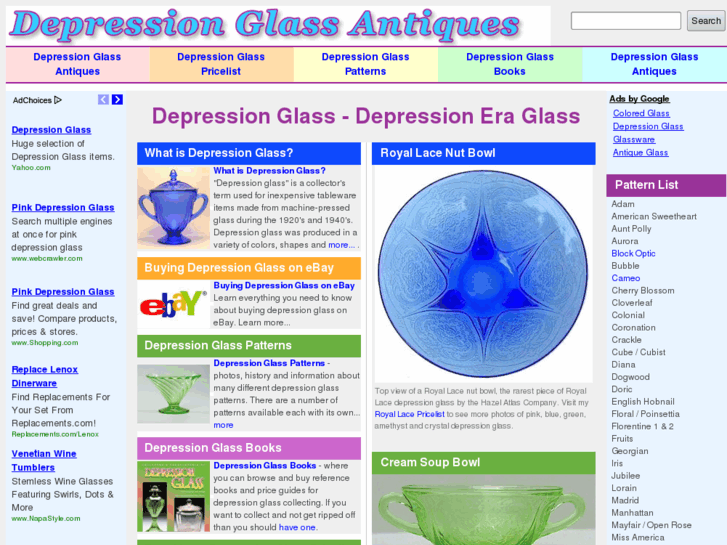 www.depression-glass-antiques.com