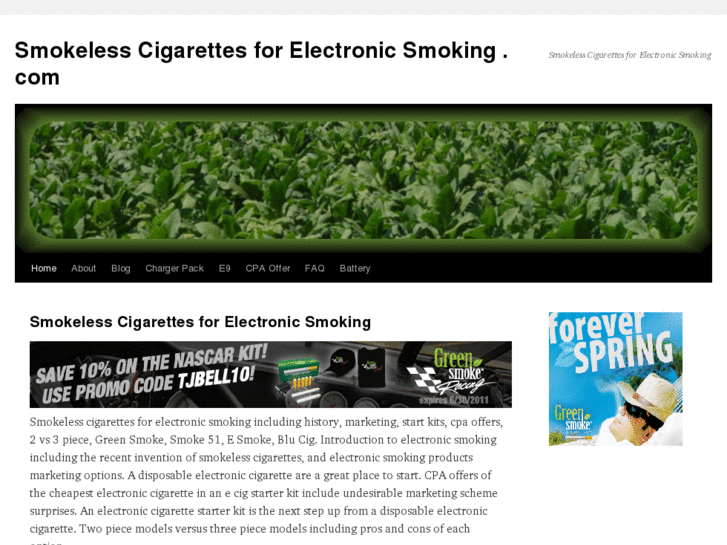 www.smokelesscigarettesforelectronicsmoking.com