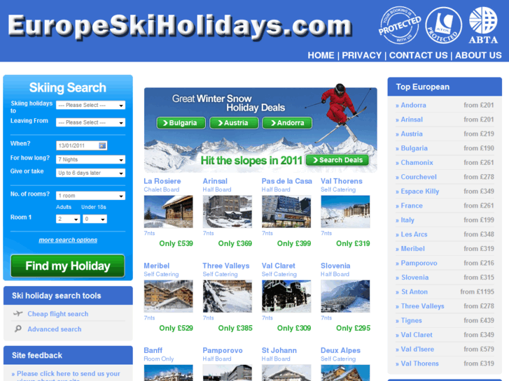 www.europeskiholidays.com