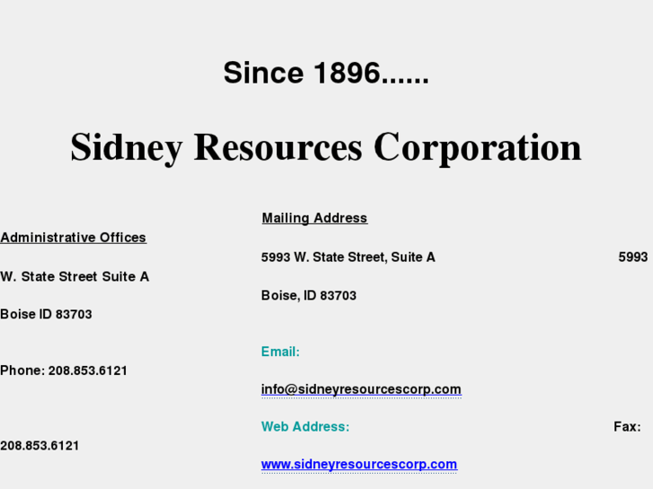 www.sidneyresourcescorp.com