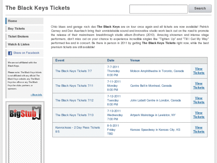 www.blackkeystickets.com