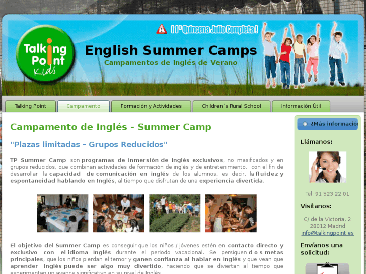 www.campamentosdeingles.es