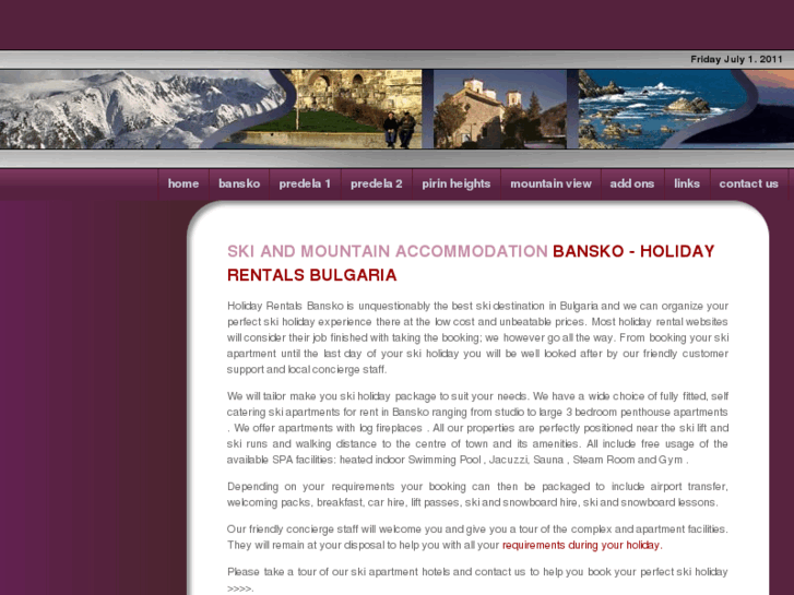 www.holidayrentalsbansko.co.uk