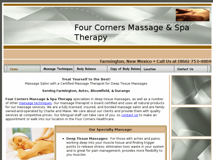 www.fourcornersmassageandspa.com