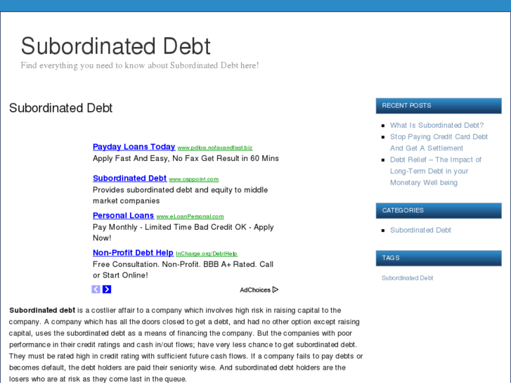 www.subordinateddebt.org