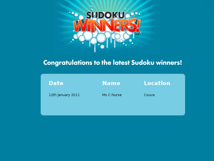 www.sudokuwinners.com