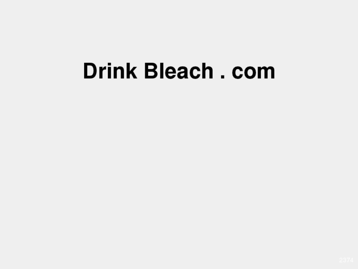 www.drinkbleach.com