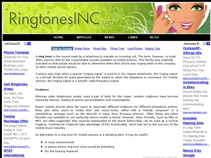 www.ringtonesinc.com