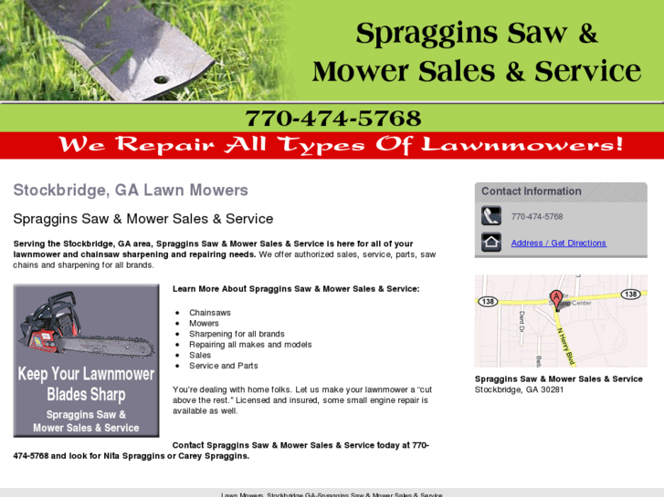 www.spragginssawandmower.com