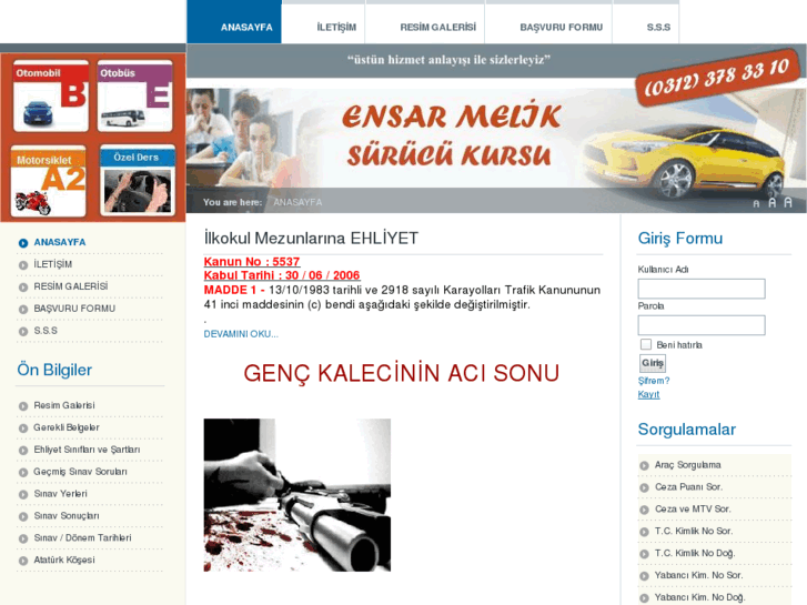 www.ensarmeliksurucukursu.com