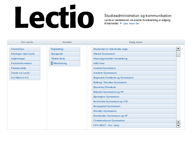 www.lectio.dk