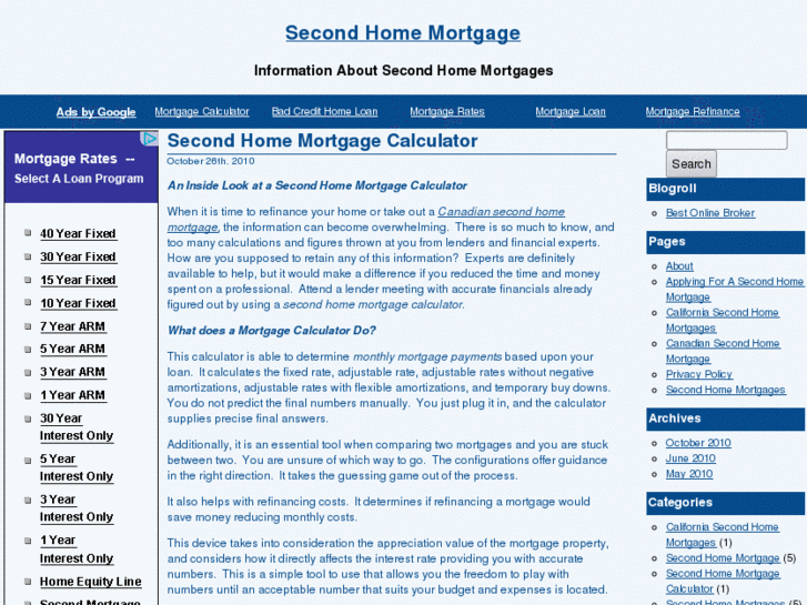 www.second-home-mortgage.org