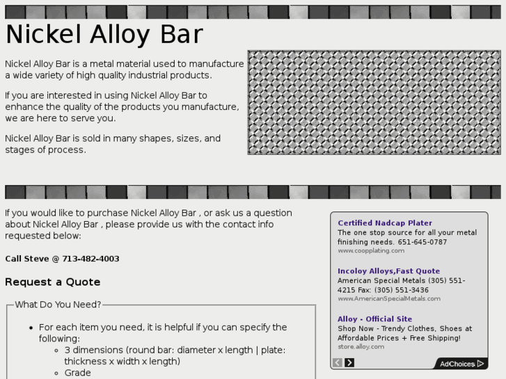 www.nickelalloybar.com