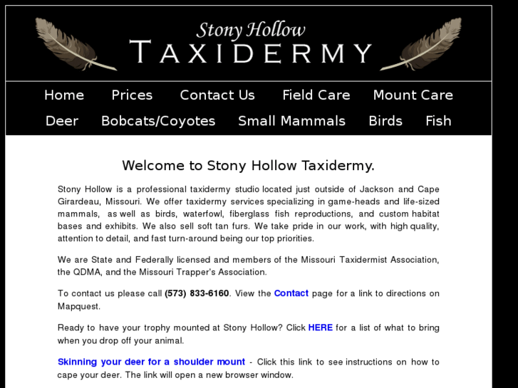 www.stonyhollowtaxidermy.com