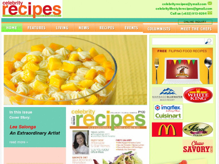 www.celebrityrecipesmagazine.com