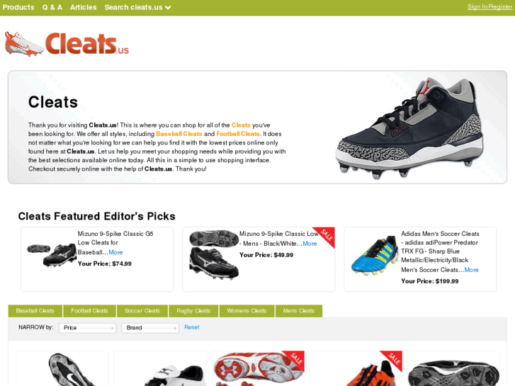 www.cleats.us