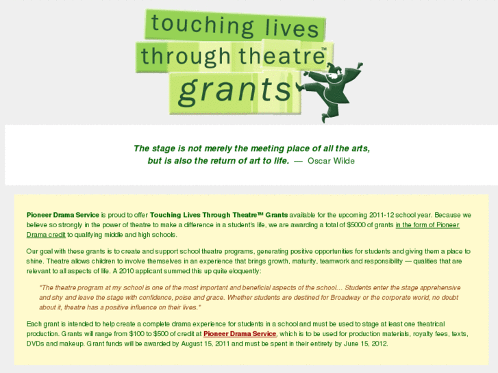 www.touchinglivesthroughtheatregrants.com