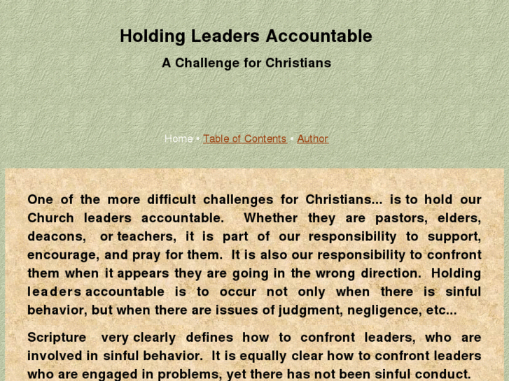 www.holdingleadersaccountable.com