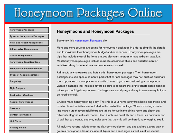 www.honeymoonpackagesonline.com