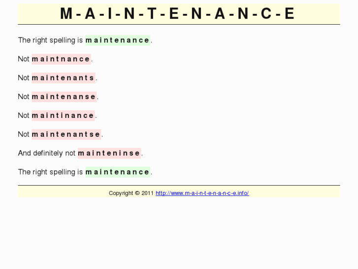 www.m-a-i-n-t-e-n-a-n-c-e.info