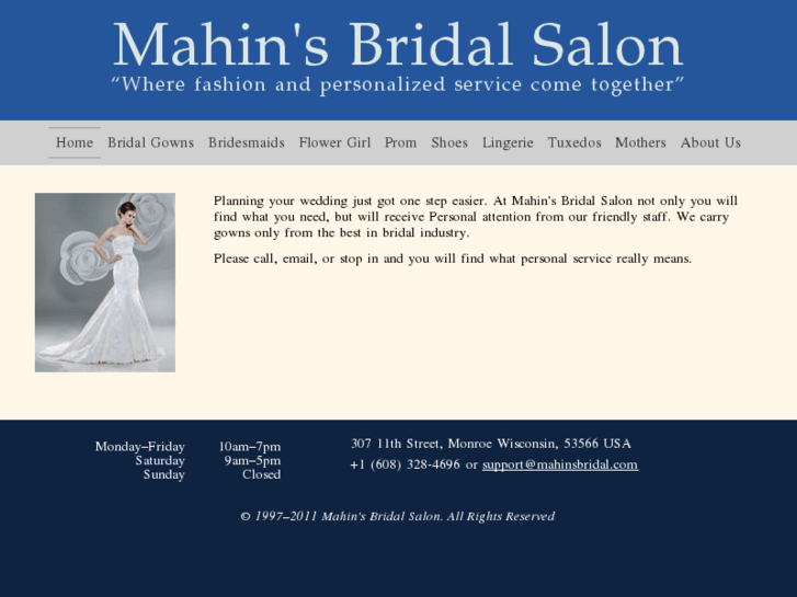 www.mahinsbridal.com