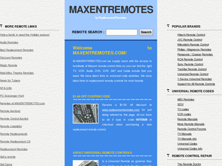 www.maxentremotes.com