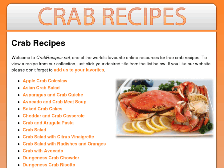 www.crabrecipes.net