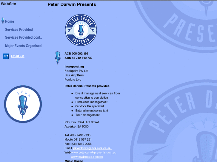 www.peterdarwinpresents.com