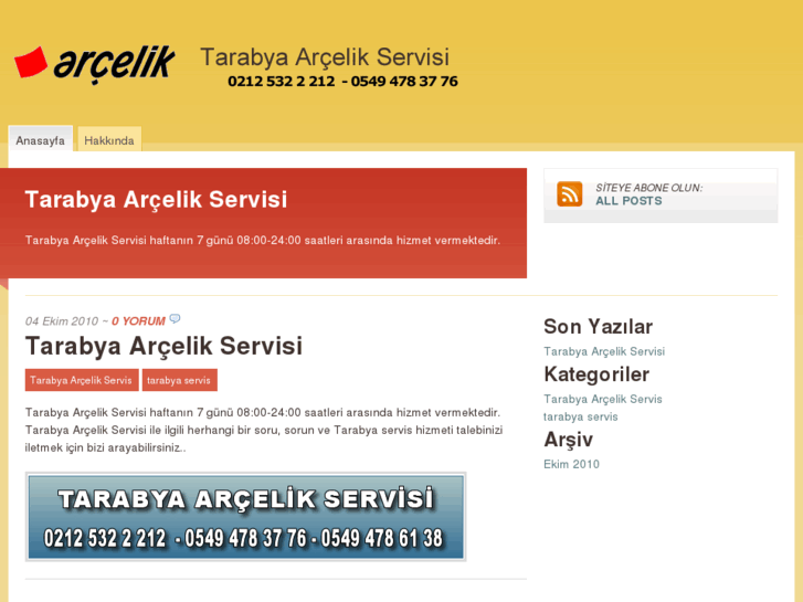 www.tarabyaarcelikservisi.com