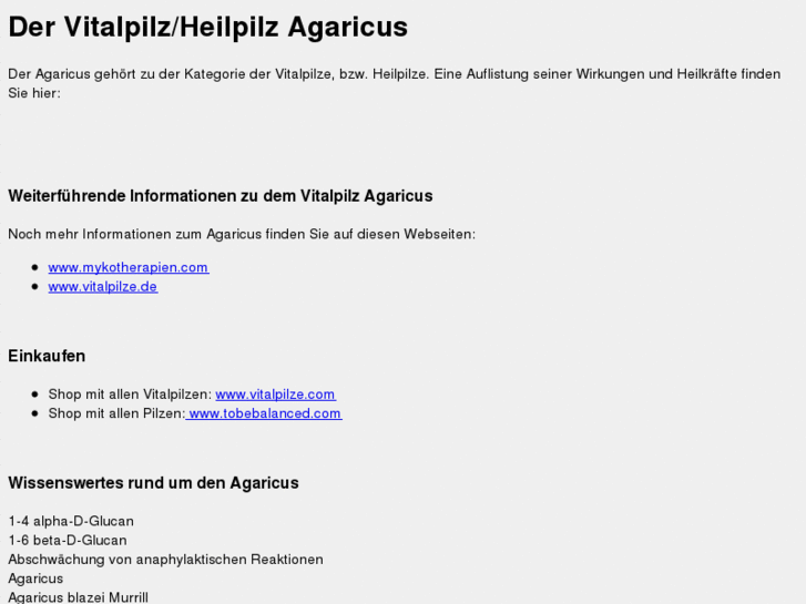 www.vitalpilz-agaricus.com