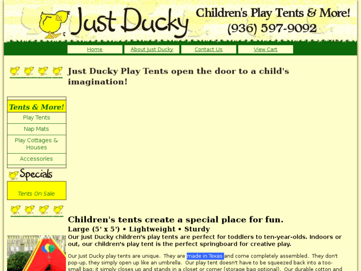 www.justduckyplaytents.com