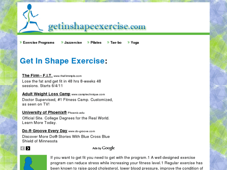 www.getinshapeexercise.com