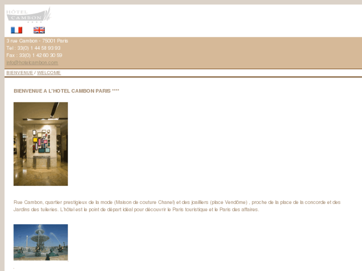 www.hotelcambonparis.mobi