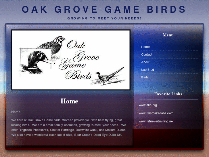 www.oakgrovegamebirds.com