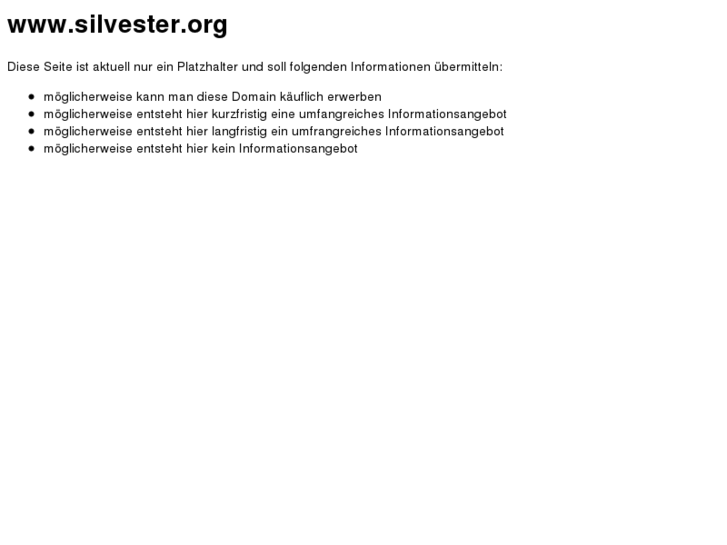 www.silvester.org