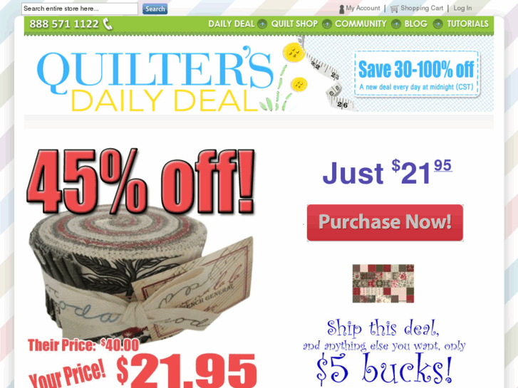 www.quiltersdailydeal.com