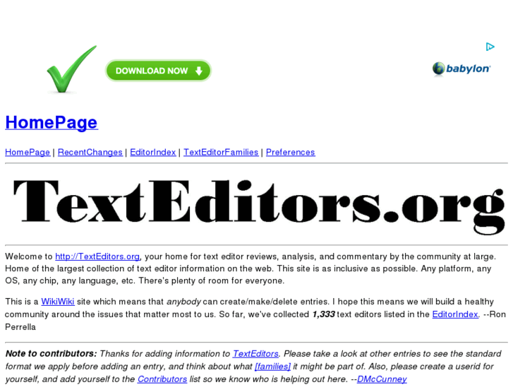 www.texteditors.org