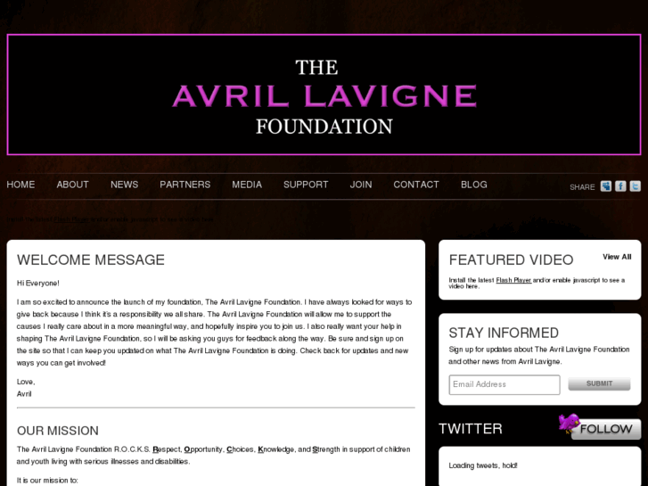 www.theavrillavignefoundation.com