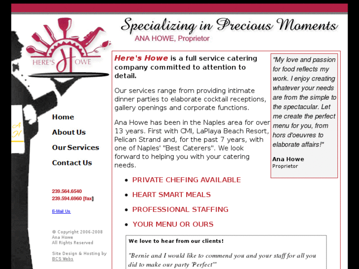 www.hereshowecatering.com