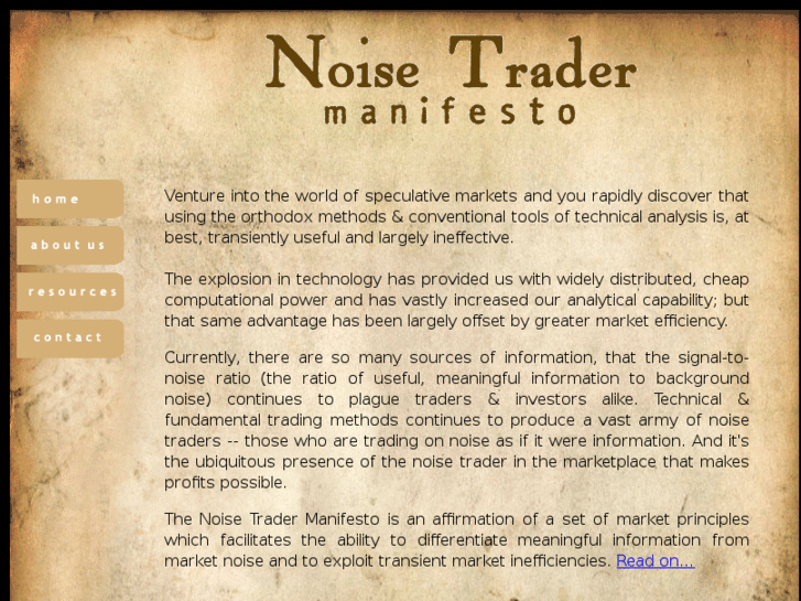 www.noise-trader-manifesto.com