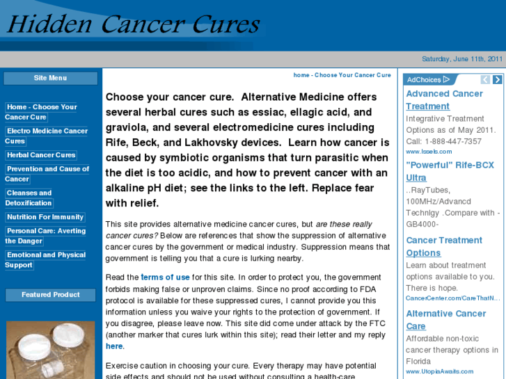 www.hidden-cancer-cures.com