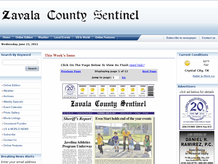 www.zavalacountysentinel.net