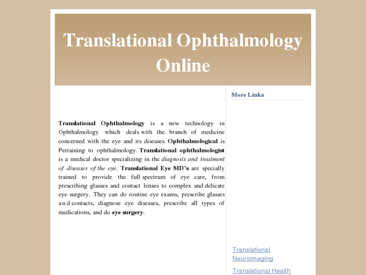 www.translationalophthalmology.com