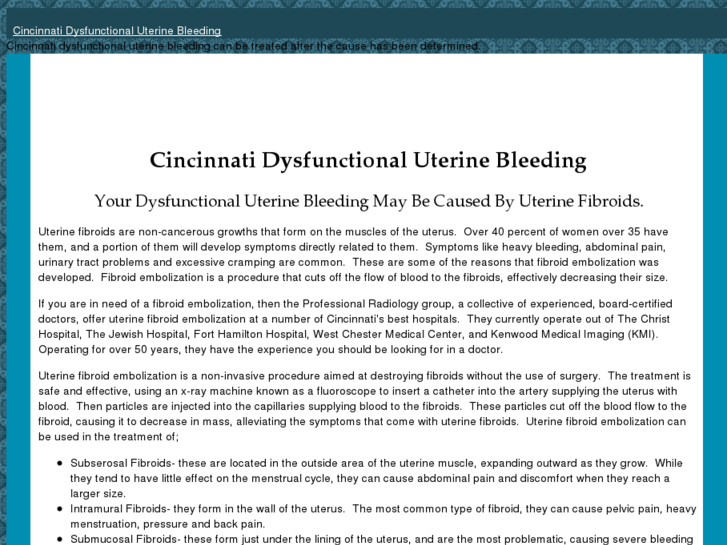 www.cincinnatidysfunctionaluterinebleeding.com