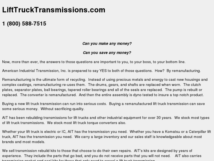 www.lifttrucktransmissions.com