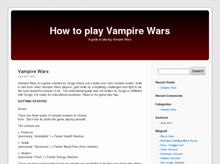 www.how-to-play-vampire-wars.com