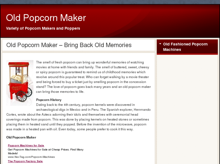 www.oldpopcornmaker.org