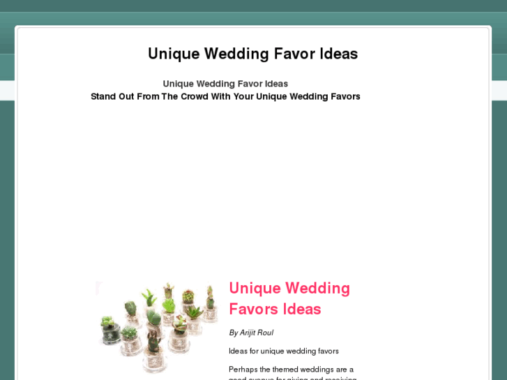 www.uniqueweddingfavorideas.net